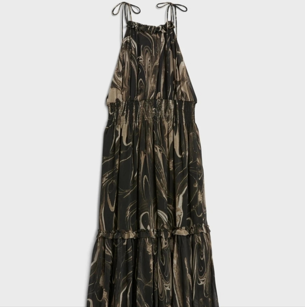 Banana Republic Black and Brown Maxi Dress